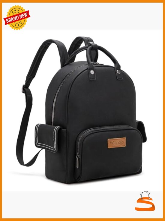 Vintage Style Backpack Purse with Top Handle and Adjustable Strap main image 6